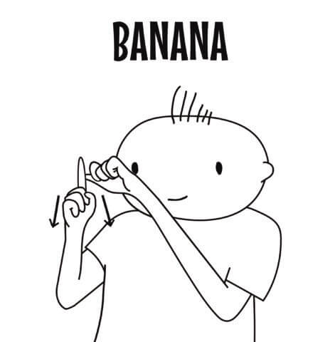 Banana in Sign Language