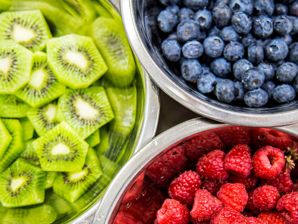 Fresh ingredients being prepared for cooking