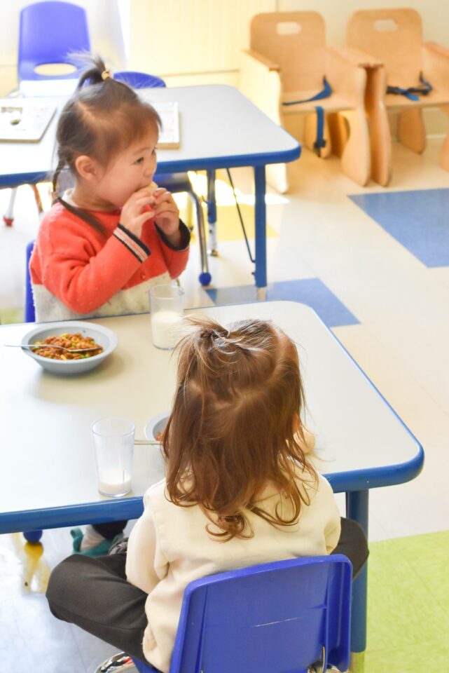 Family-style dining at Kids & Company child care