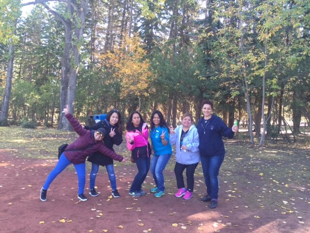 outdoor activity with ECE teachers at aviation crossing daycare centre