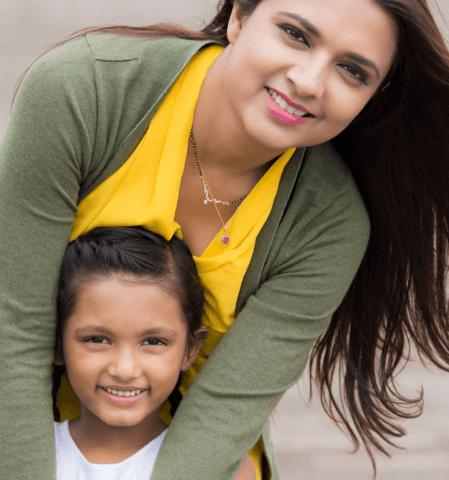 mother and daughter