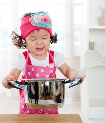 asian girl cooking