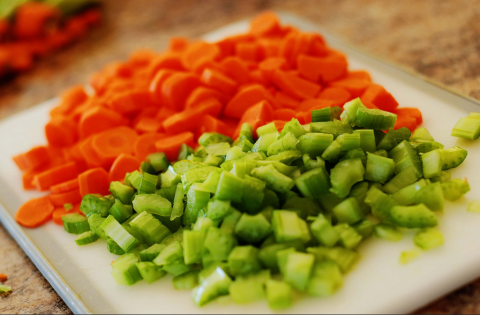 chopped veggies