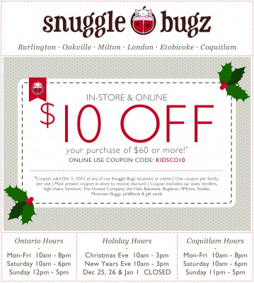 snuggle bugz dec coupon