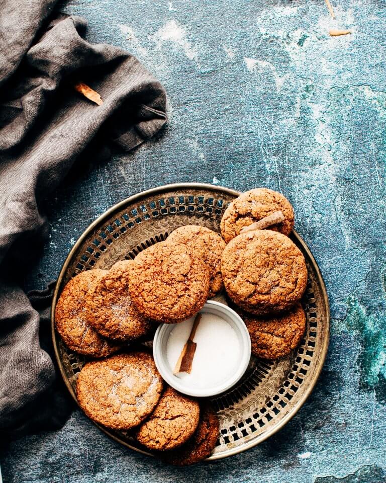 sugar cookies on a blue background