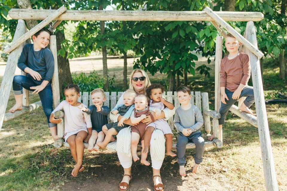 Victoria Sopik with grandchildren